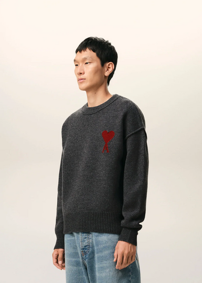 PULL GRIS COL ROND AMl