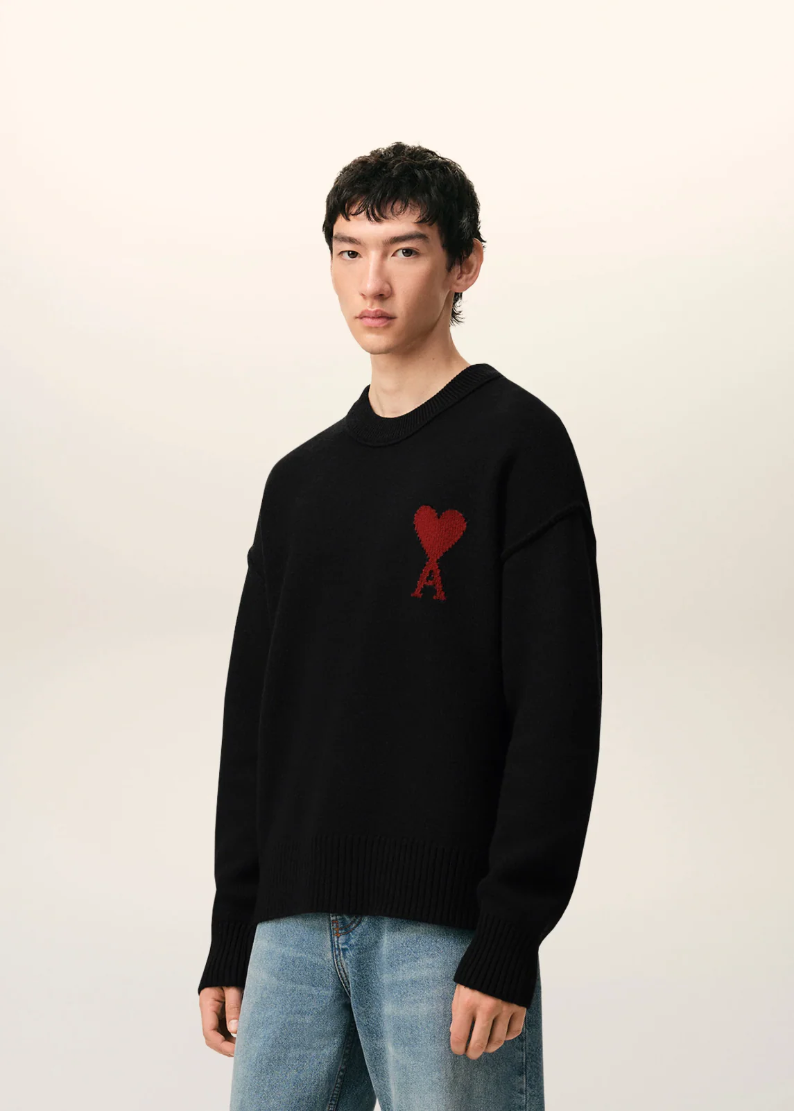 PULL NOIR COL ROND AMl