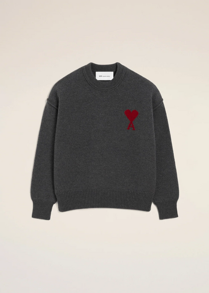 PULL GRIS COL ROND AMl