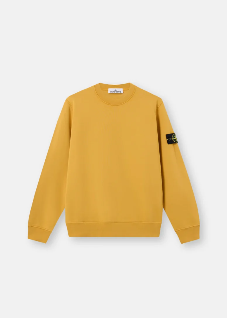 PULL COTON MOUTARDE STONE