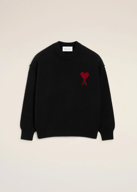 PULL NOIR COL ROND AMl