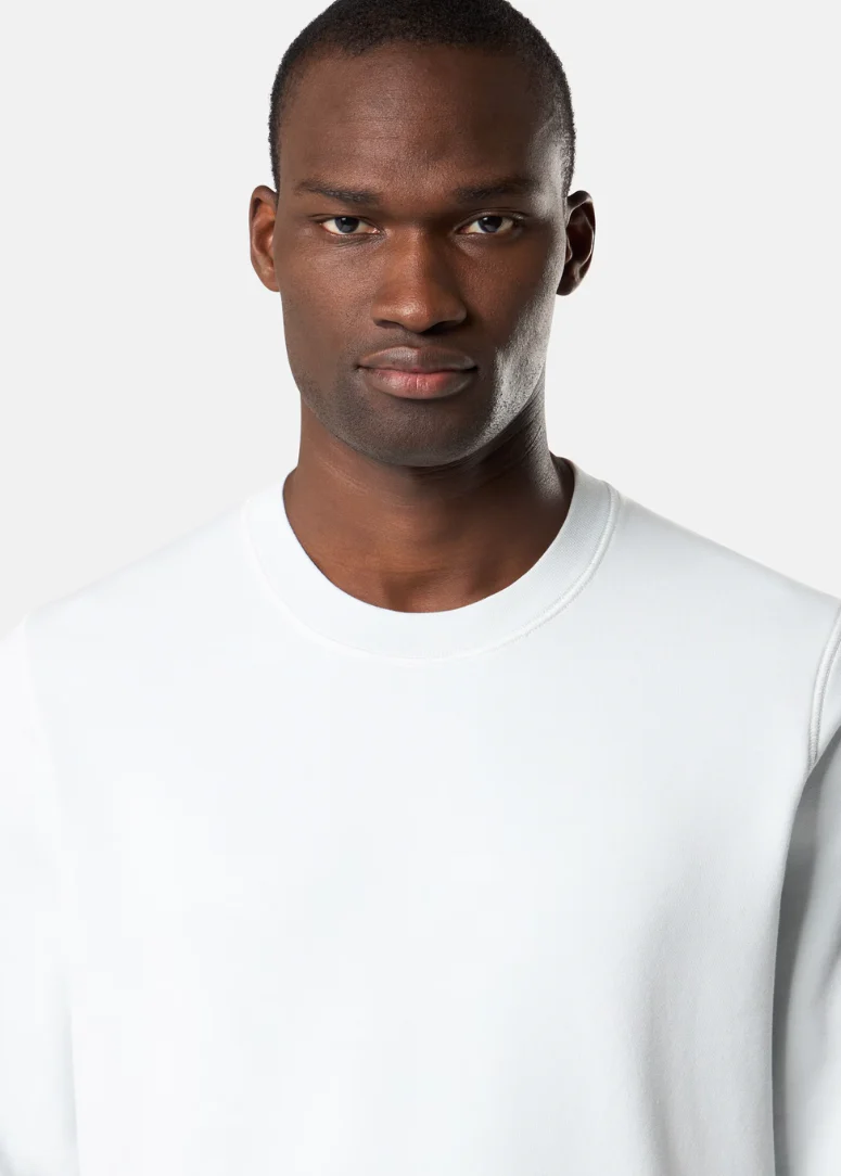 PULL BLEU CIEL COTON STONE