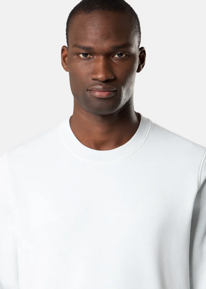 PULL BLEU CIEL COTON STONE