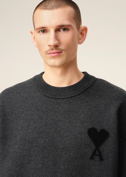 PULL GRIS COL ROND AMl