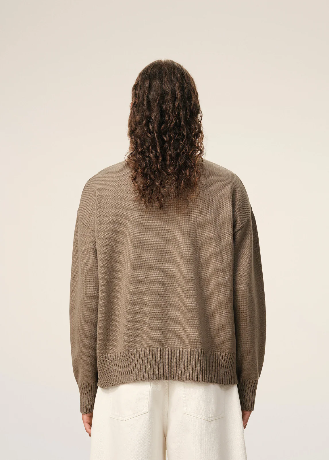 PULL BEIGE COL ROND AMl