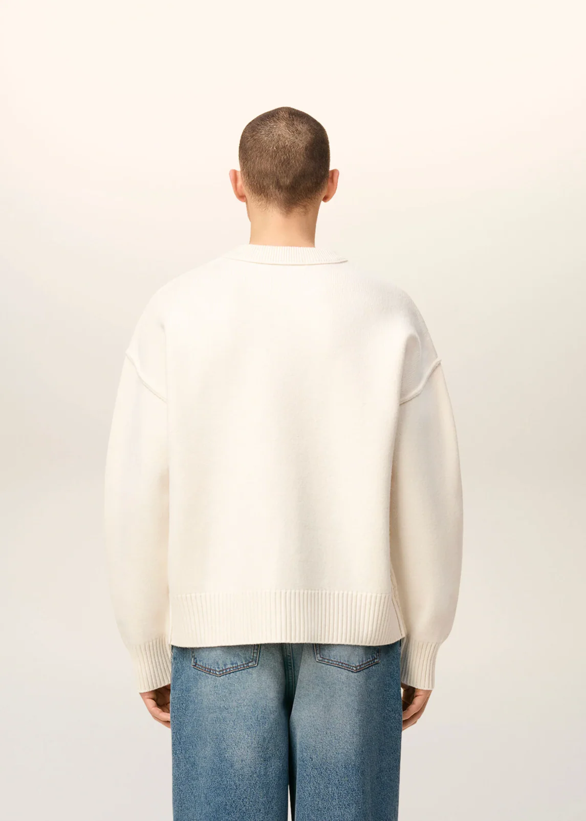 PULL BLANC COL ROND AMI