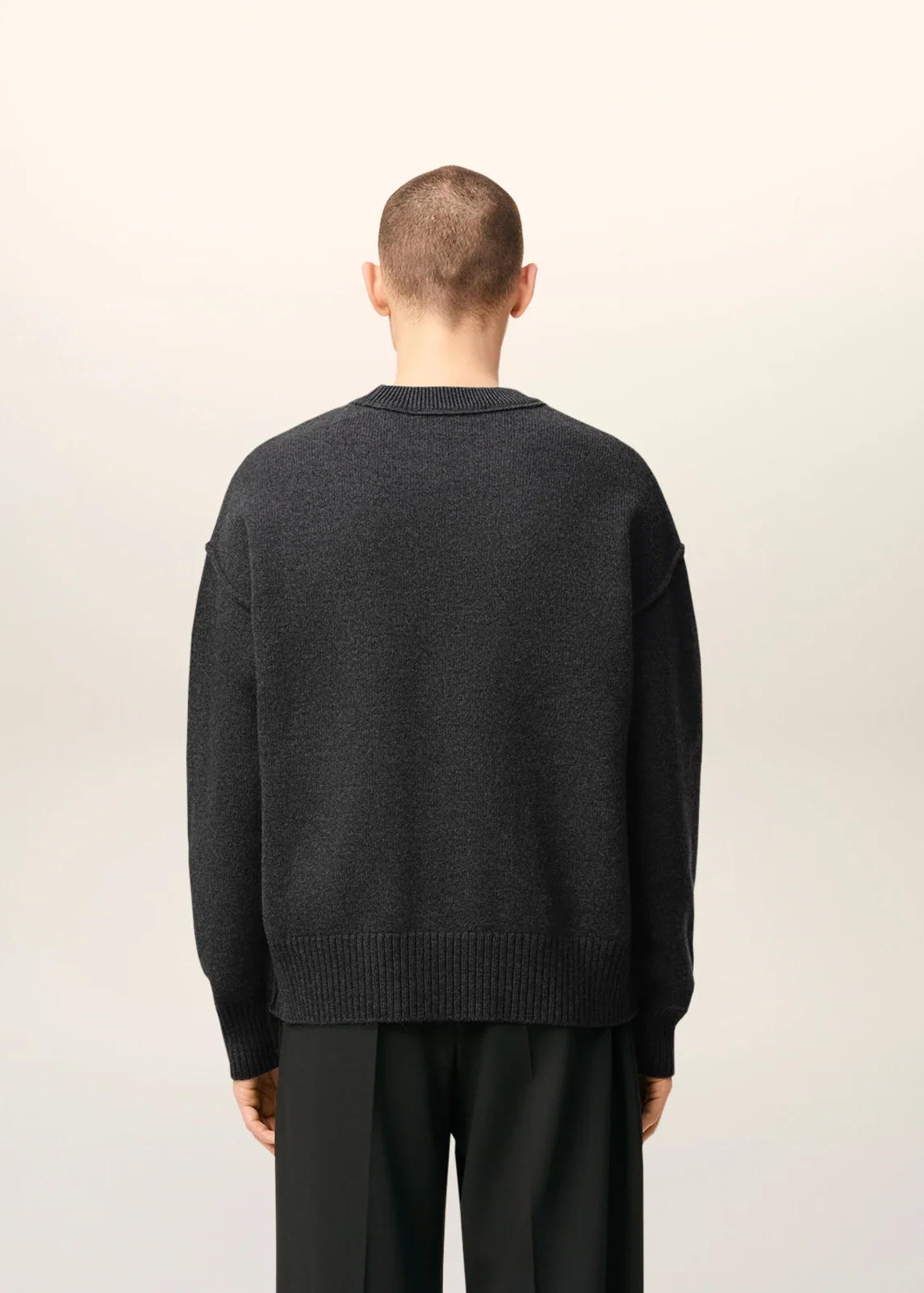 PULL GRIS COL ROND AMl