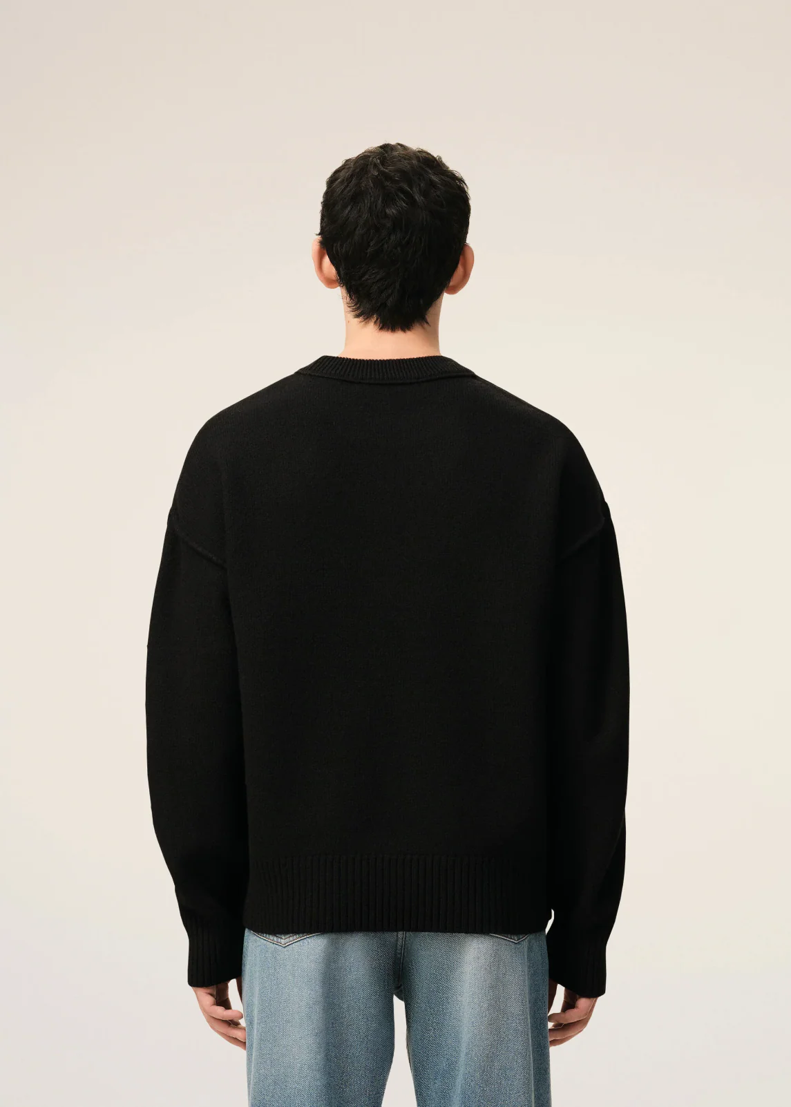 PULL NOIR COL ROND AMl
